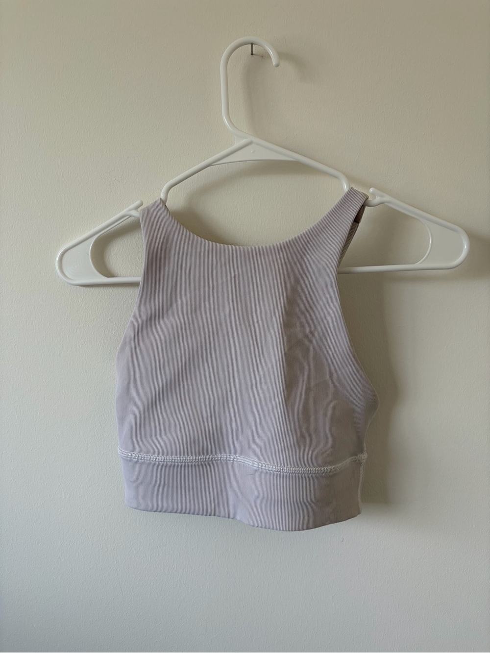 lululemon athletica Ribbed High-Neck Crop Top in Light Lavender